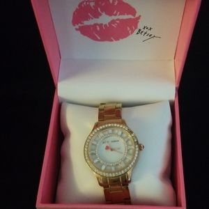 Betsey Johnson rose gold watch